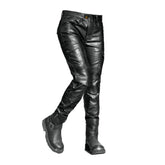Pantalones vaqueros encerados de motociclista para mujer